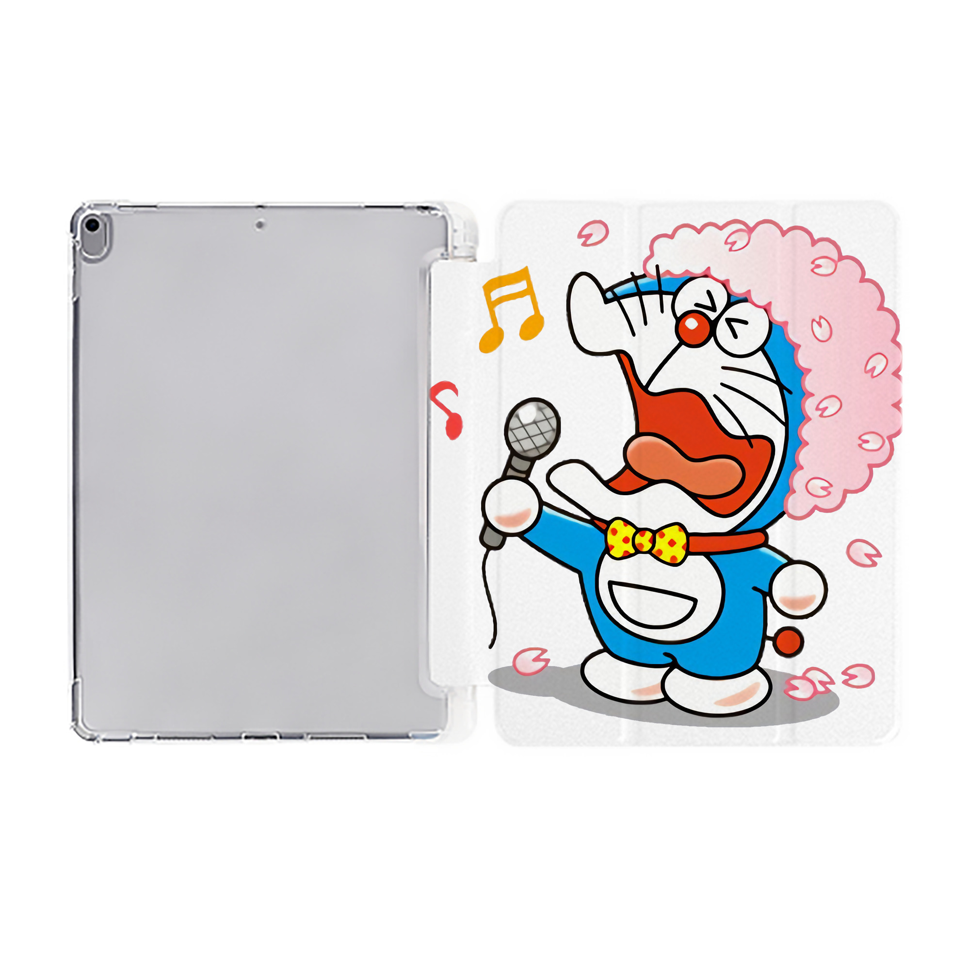 （画像用） ドラえもん Doraemon IPad ケース ペン収納付き 三つ折りスタンド PUレザー×シリコン 対応機種9.5/10.5/10.9インチ